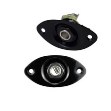 2PCS Black 1/4'' 6.35mm Oval Jack Output Input Socket Plate for Guitar Bass