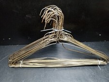 Lot of 30 Painted Bronze Brass Toned Wire Hangers Clothing Shirts Standard Adult