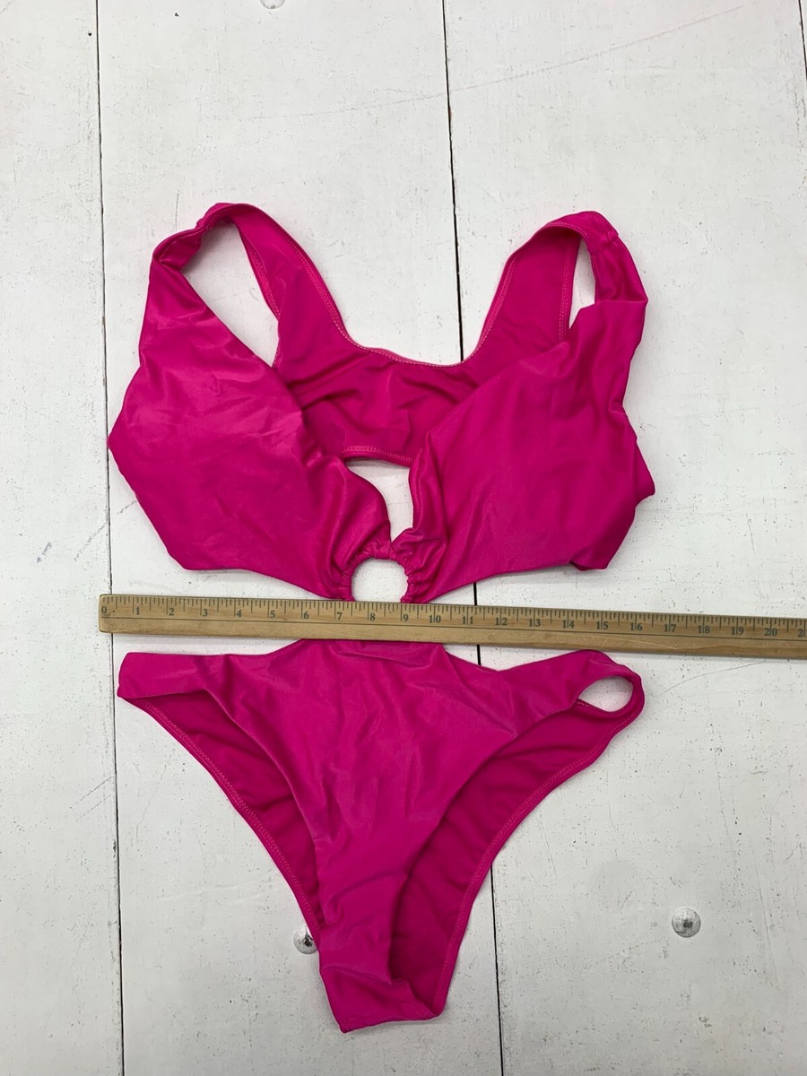 Shein Pink One Piece One Side Bikini Swimsuit Womens Size XL