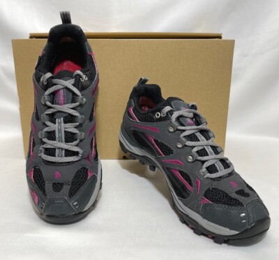 The North Face Women's Trail Hiking Shoes sz 7 GORE-TEX T-246 Gray/Black/Purple