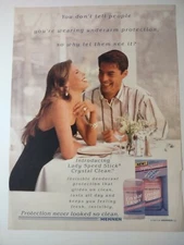 Vintage 1990s Print Ad Mennen Lady Speed Stick Crystal Clean 