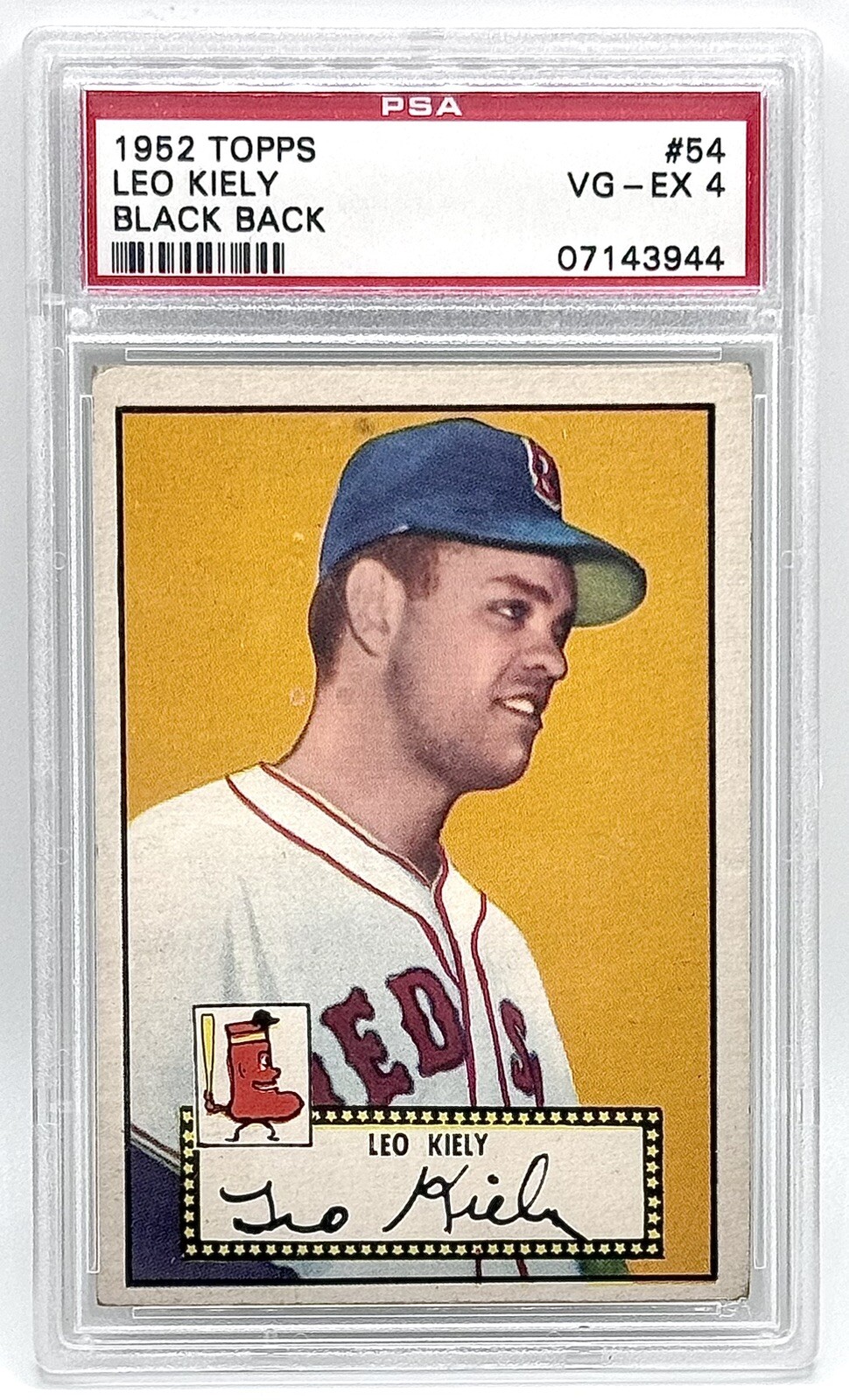 1952 Topps #54 Leo Kiely Black Back Rookie Card PSA 4 VG-EX