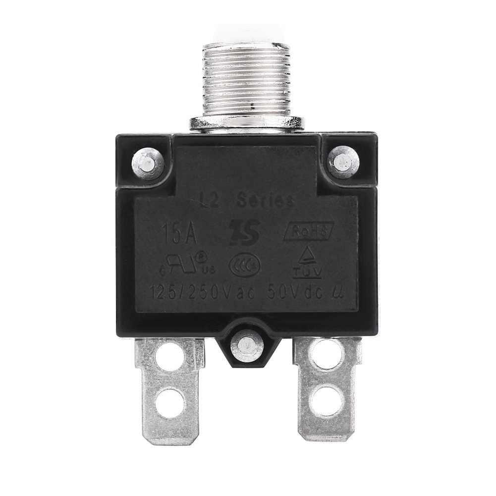 L2 Series Reset Thermal Switch 15A 125-250V AC Push Button Circuit