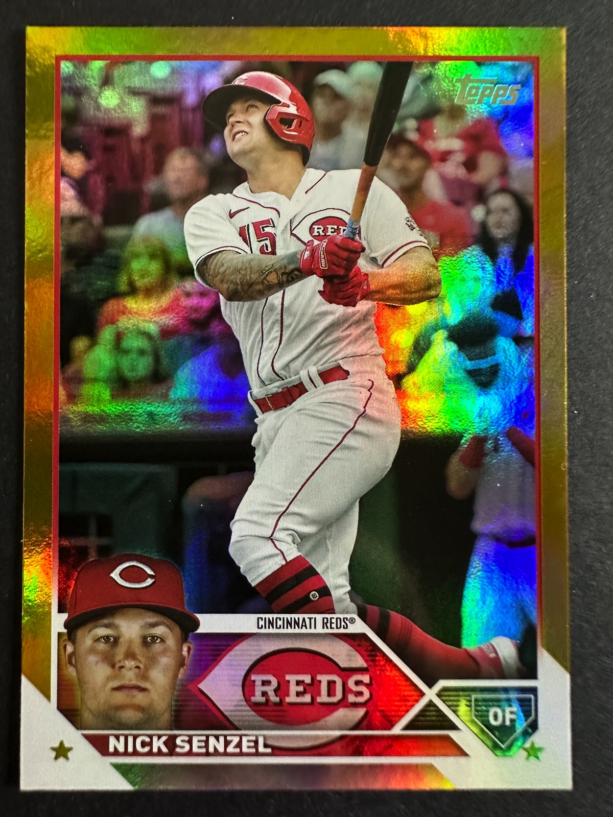 Nick Senzel 2023 Topps Gold Foil Baseball Card Cincinnati Reds 345 eBay