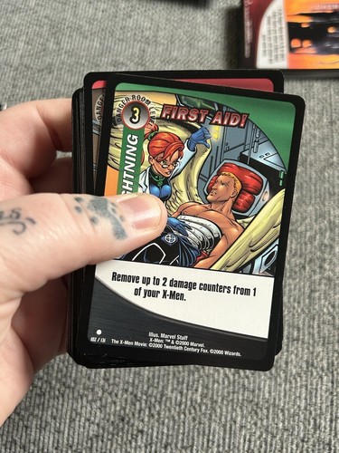 Marvel X-Men Trading Card Game TCG 2-player Starter Set Wizards 2000 Movie Cards - Picture 8 of 15