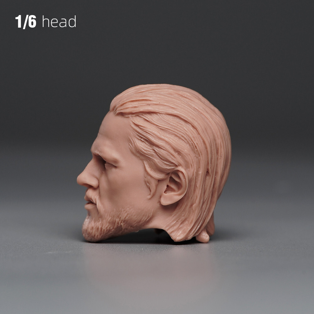 Testa Scolpita 1/6 Maschile Charlie Hunnam Per Action Figure 12 Pollici PVC - 4