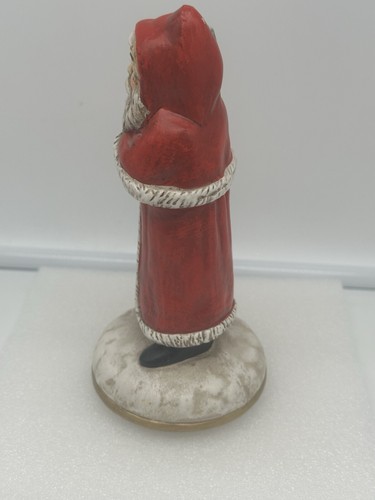 Statuina musicale vintage Lefton Belsnickel Babbo Natale 6,75" made in Korea - Foto 2 di 9