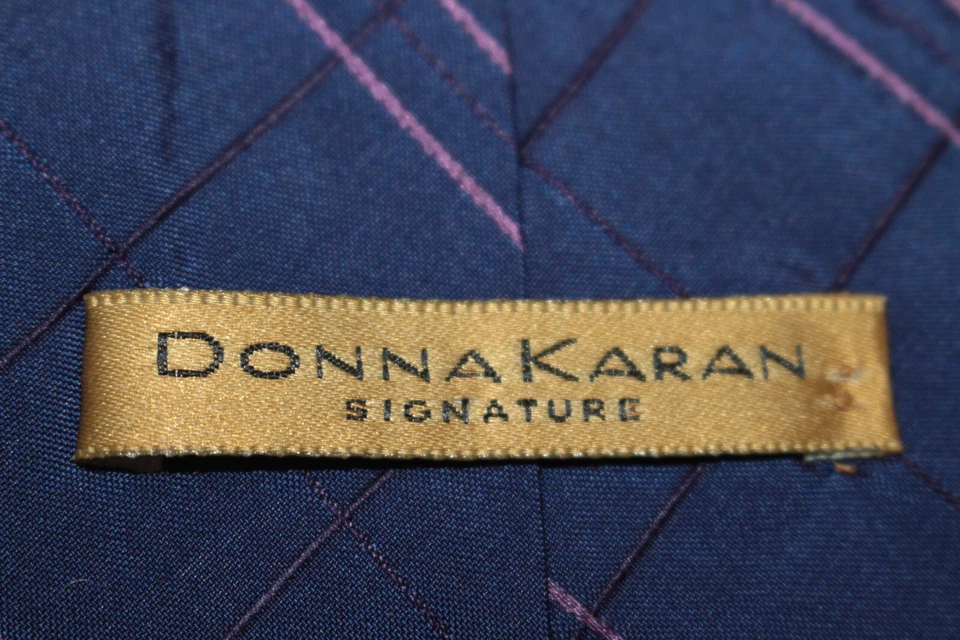 Corbata de seda DONNA KARAN hecha en Italia F78256 Foto 4 de 4