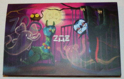 ZOX SPOOKY ZOO HALLOWEEN SET MIT 3 RIEMEN & KARTEN & KÜNSTLERUMSCHLAG - MEDIUM