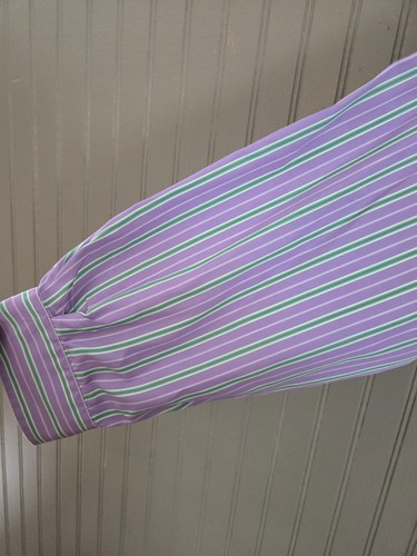 Camicia a maniche lunghe abbottonate Ralph Lauren taglia 17,5 XL viola/verde - Foto 7 di 19