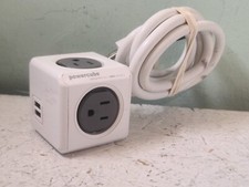 PowerCube by Allocacoc 4-Outlet Power Adapter 2-USB Port