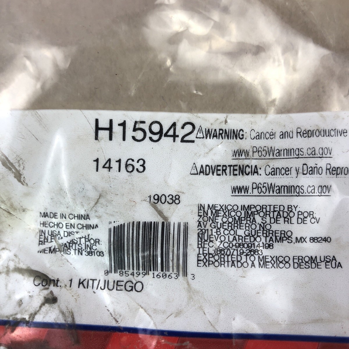 2pcs H15942 Carlson 14163 Brake Caliper Bolt Kit Rear Chrysler 