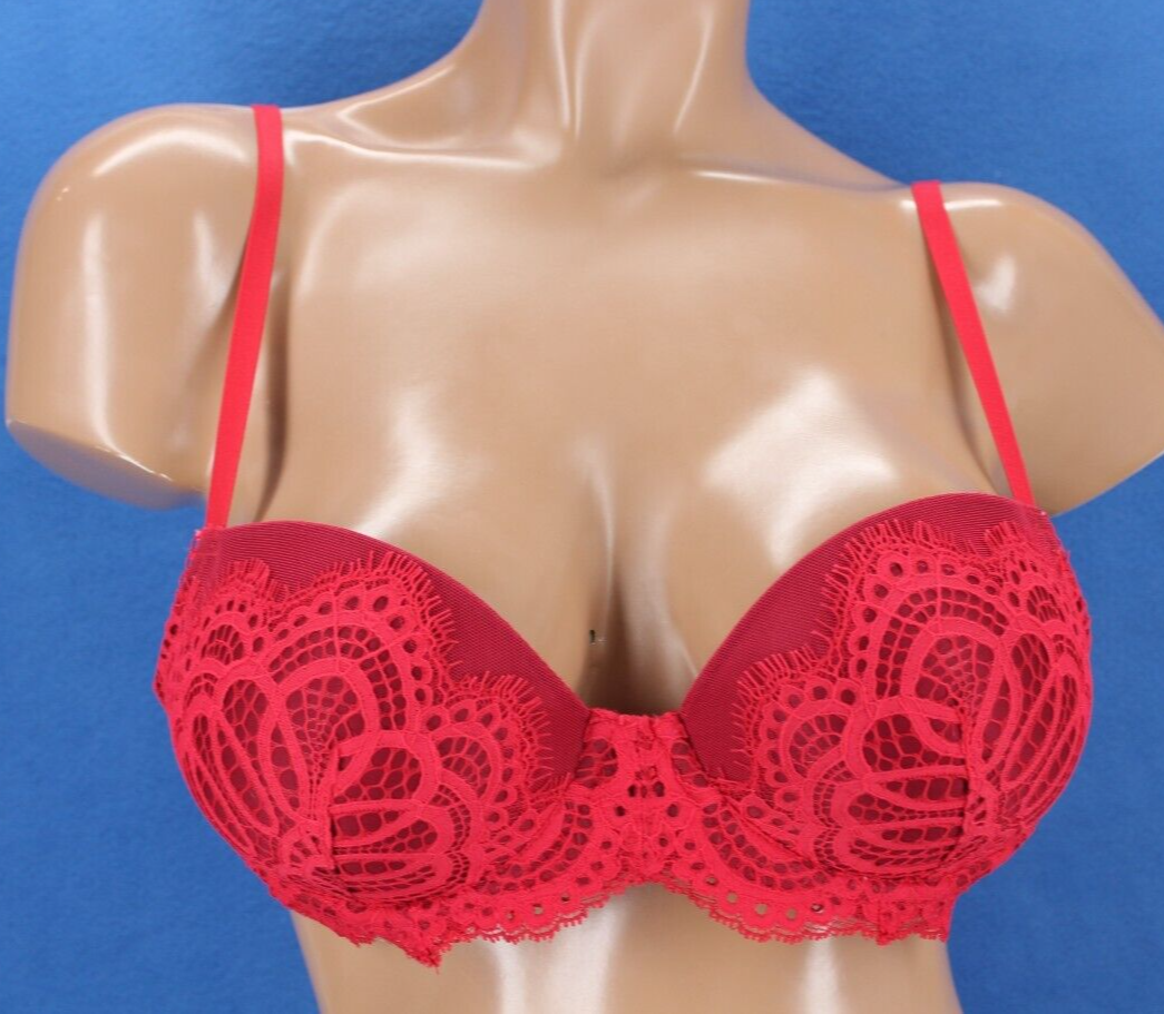 ビビです。 Victoria Secret Dream Angels Red Lace Underwire Lined Demi Bra