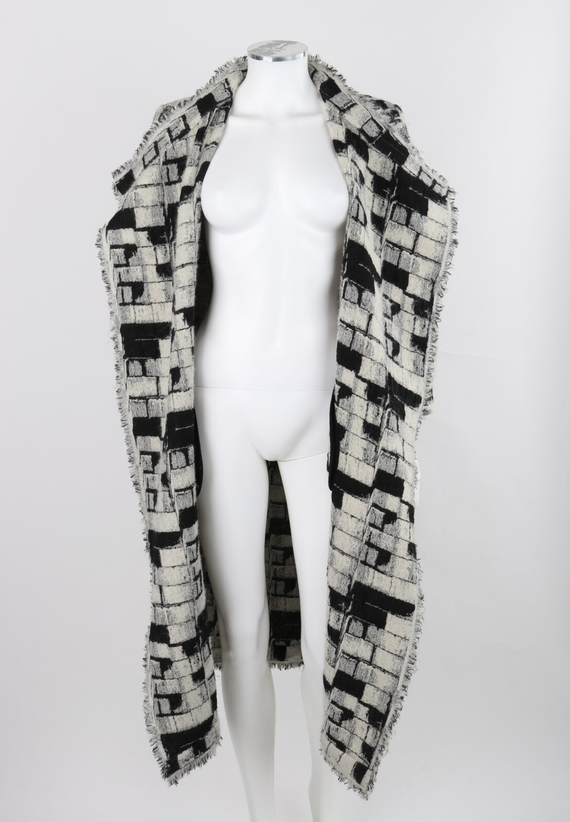 DONNA KARAN Pre-Fall 2015 Black White Checker Kni… - image 10