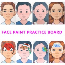 Bowitzki Face Painting Practice Board Professional Board Set 2 Pack For Kids