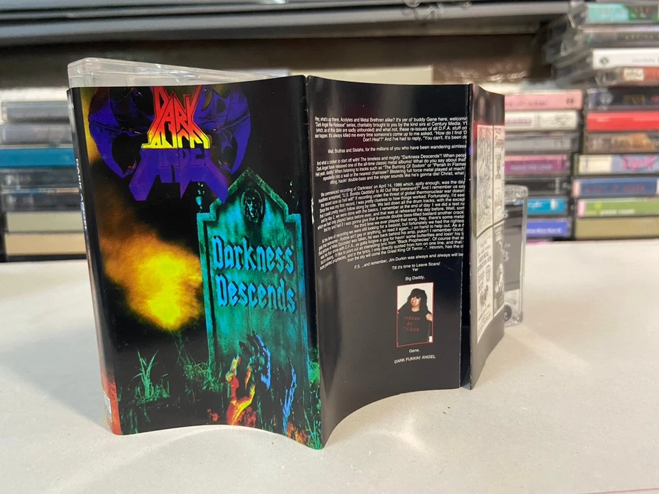 Dark Angel Darkness Descends cassette tape Century Media 2000 Thailand Tested - Image 3 of 3