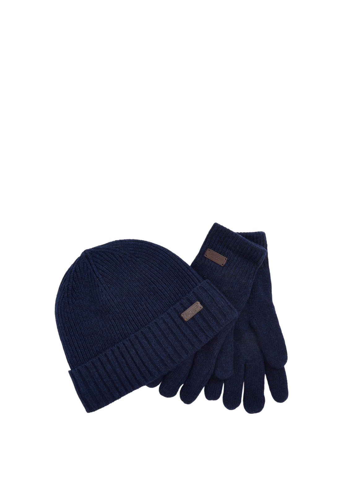 Set Cappello e Guanti Uomo Navy