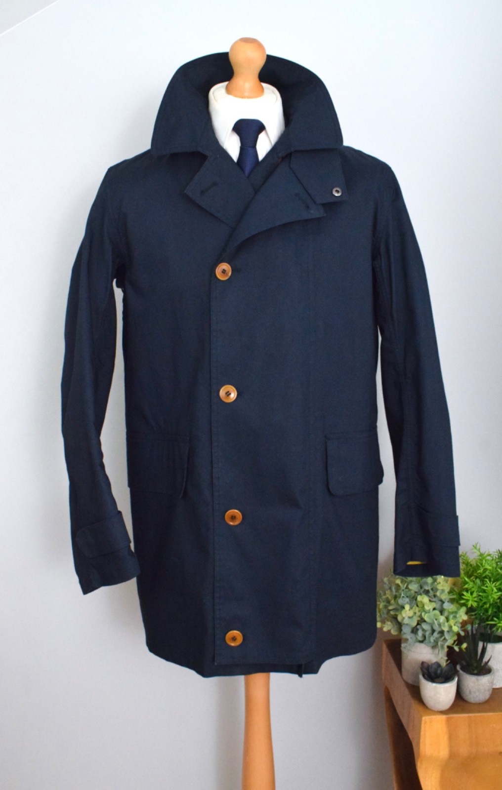 FILA Giacca cotone BARBOUR x NORTON & SONS Navy Stanhope taglia Large 40 42 Mac 50 52