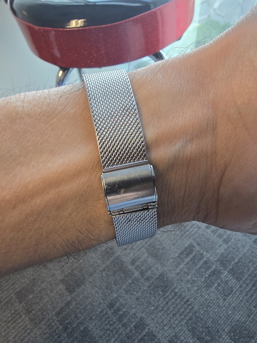 1977 Seiko 4130 5250 Mens Full Stainless Steel Integrated Bracelet