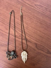 Boho Goddess Carved Pendant & ZAD Octopus Necklace Bundle Bohemian Pagan Sea