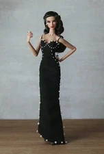 Pearls Silk Maxi Dress for Poppy Parker/Fashion Royalty/Nuface