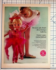 Vintage 1969 Mattel Dancerina Ballerina Doll Original Magazine Ad Ephemera