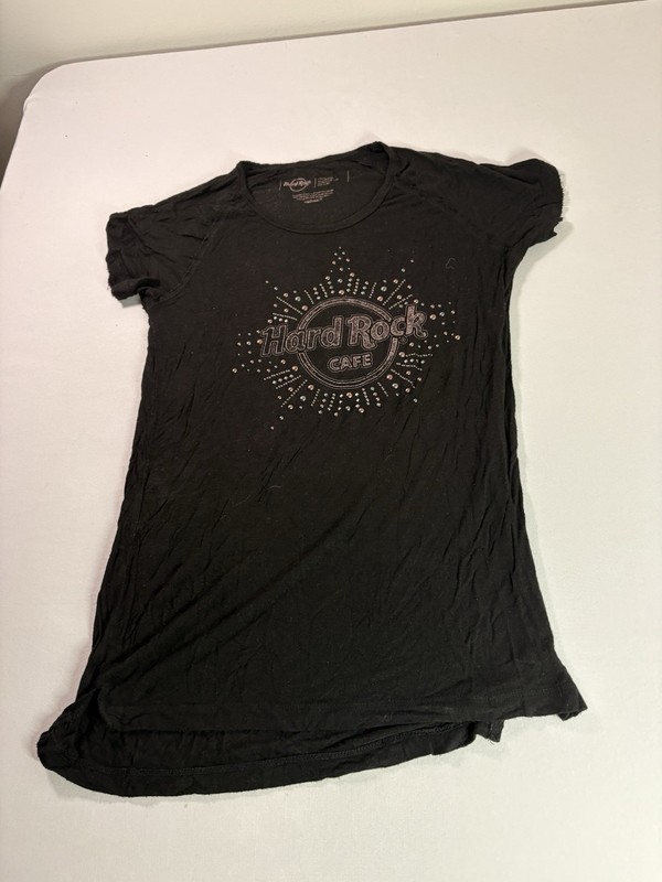 Women's • Hard Rock Cafe w/ Rhinestones • Vintage T-Shirt • Black • XSBin BC 3