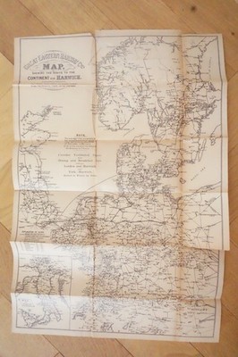 1912 Britsh Royal Mail Route Great Eastern Railway Karte GER