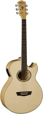 Washburn Acoustic-Electric Guitar Flame Maple Mini Jumbo Body