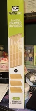 PandaLike Premium Bamboo Drawer Dividers Set of 4 + 3 Subdividers