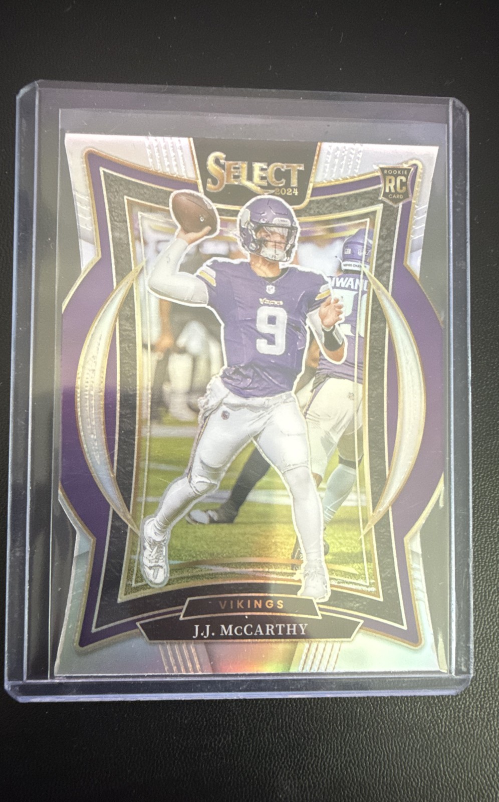2024 Panini Select - Concourse J.J. McCarthy #24 Silver Prizm Die-Cut (RC)