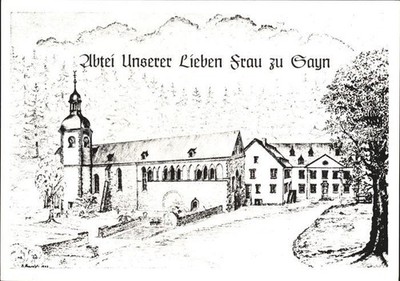 Sayn Bendorf Abtei Unserer Lieben Frau Kuenstlerkarte