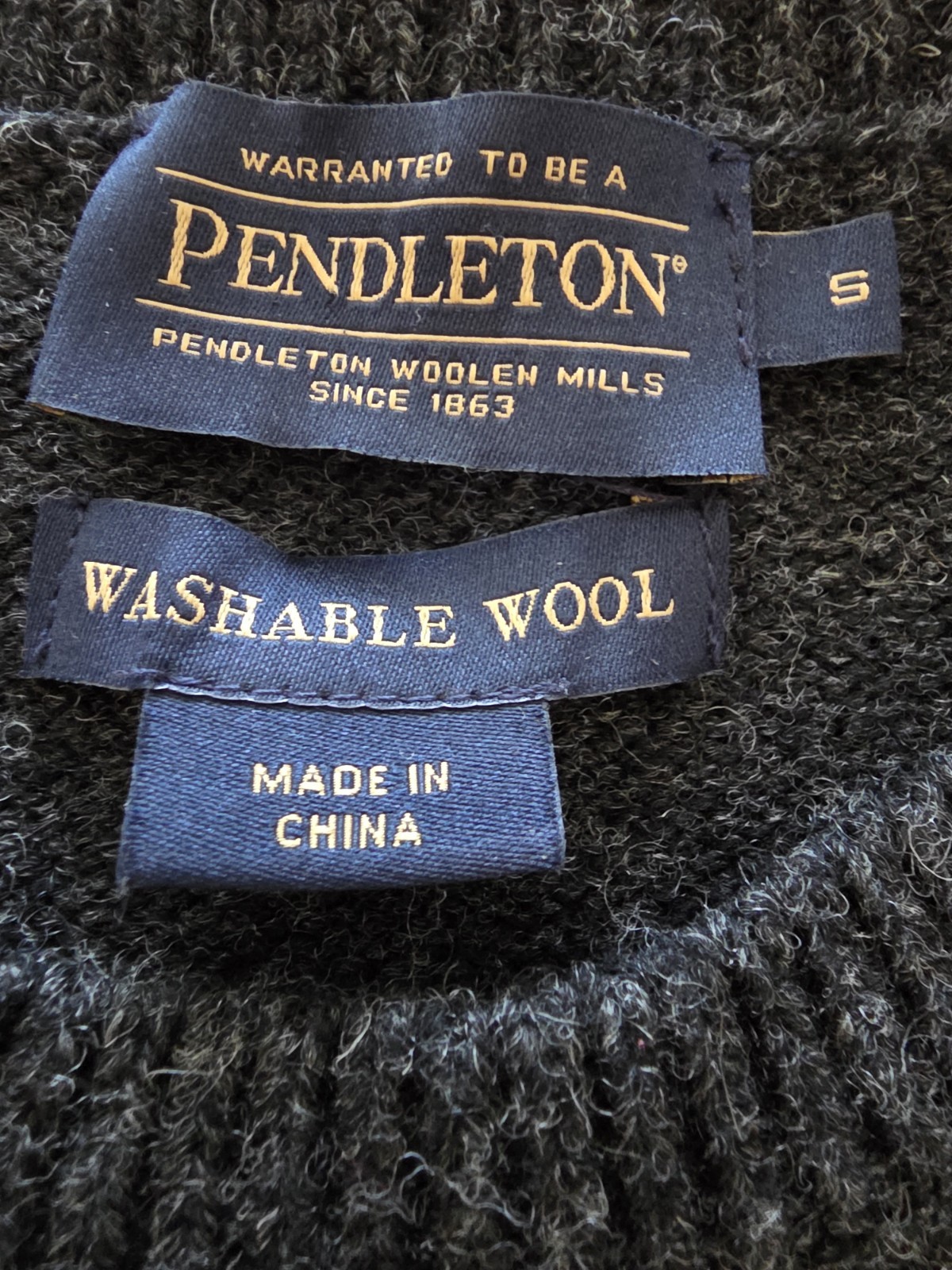 Pendleton Washable Wool Charcoal Gray Blanket Azt… - image 5