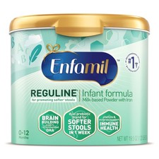 Enfamil Reguline Baby Formula, Reusable Powder Tub, 19.5 Oz Exp 7/27