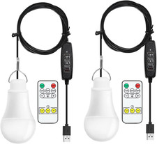 USB Camping Light 7W Dimmable Hanging Lamp 3000K Emergency USB Lamp 2  Pack
