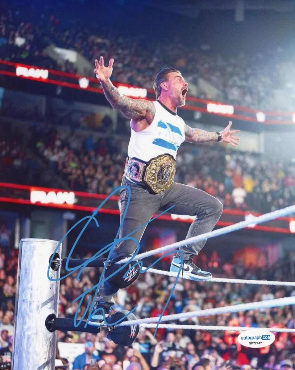 CM Punk WWE Wrestling Original Autographed Photos for sale | eBay