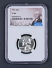 1964 Proof Washington Quarter NGC PF69 90% Silver Portait Label WB011