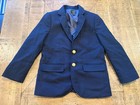 Crewcuts 6 - 7 Years Thompson Blazer Jacket Boys Navy J Crew Wool Blend Gold Btn