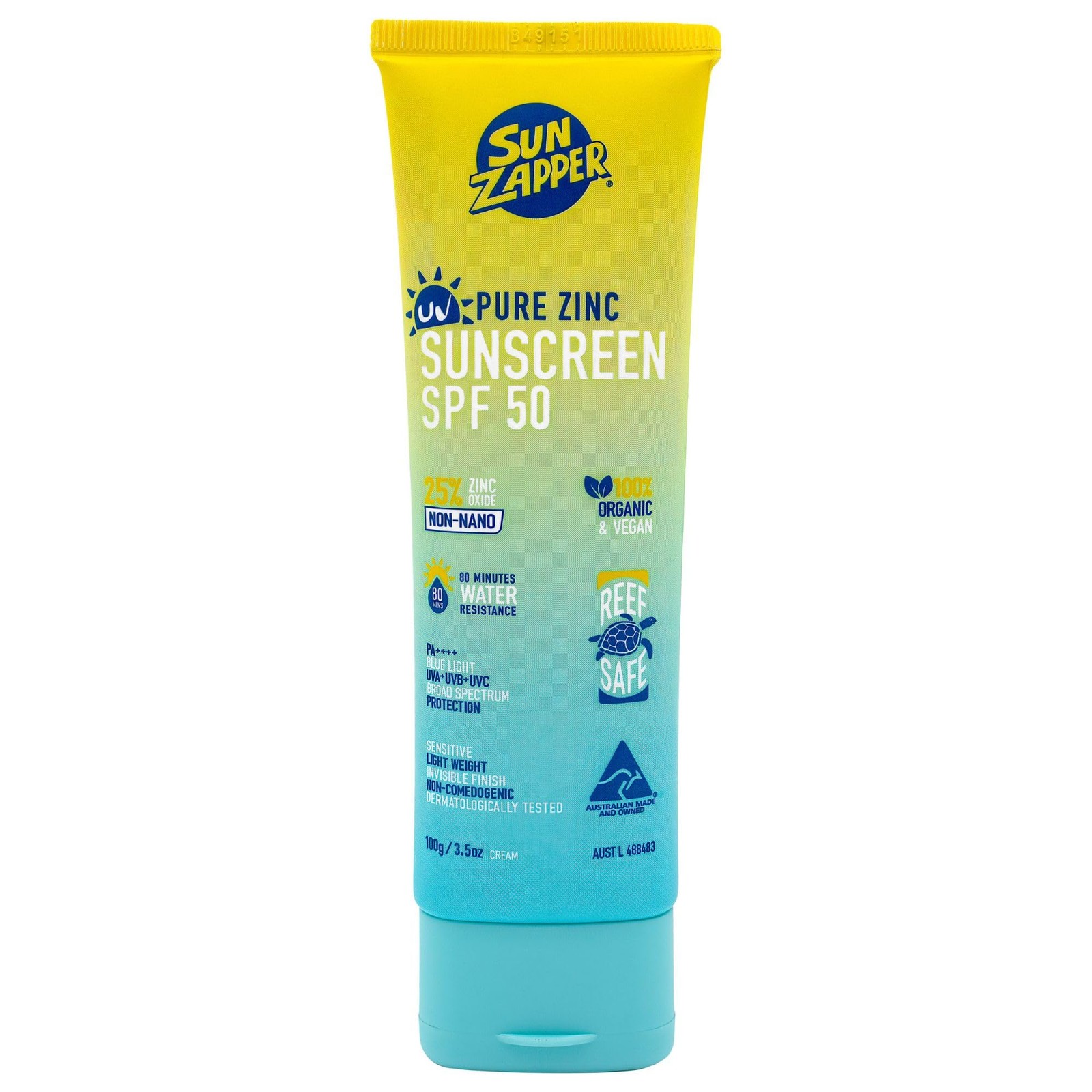 Sun Zapper Pure Zinc Reef Safe SPF50+ Sunscreen - Clear - Image 2