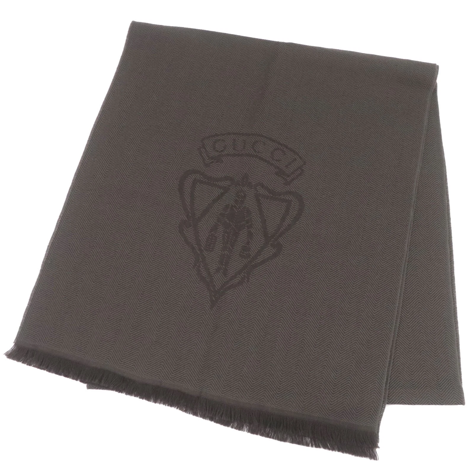 GUCCI Superbe état 100% écusson emblème logo chevrons grand châle