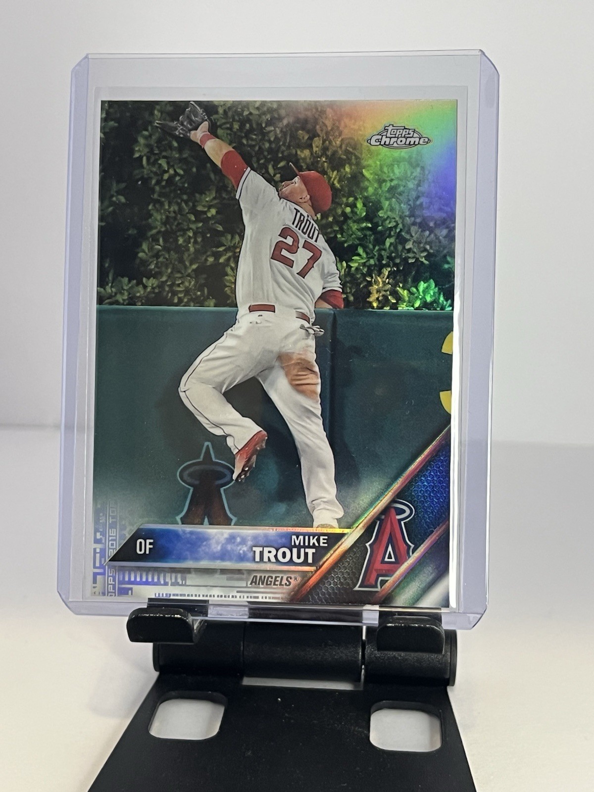 Topps Chrome 2016 Mike Trout #1 Angels Refractor MLB Baseball Trading Card