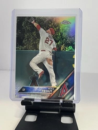Topps Chrome 2016 Mike Trout #1 Angels Refractor MLB Baseball Trading Card