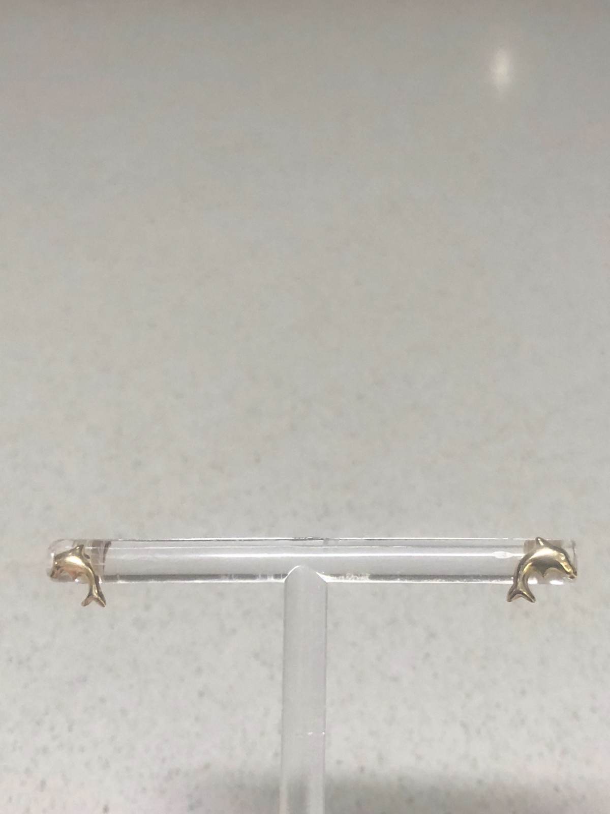 Dolphin Stud Earrings 14kt Solid Yellow Gold - image 11