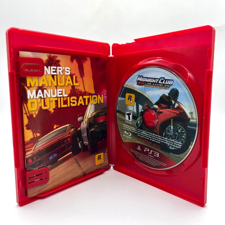 Midnight Club: Los Angeles PS3 Sony PlayStation 3 2008 CIB Complete - Image 2 of 4