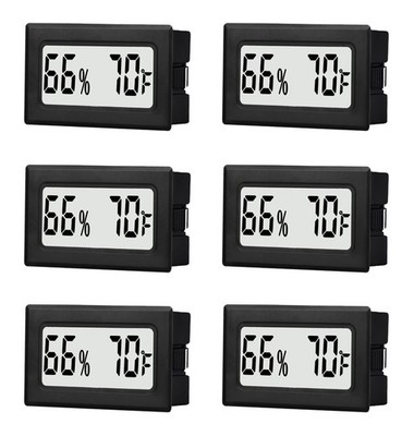 6 Pack Mini Small Digital Hygrometer Thermometer Indoor Temperature and Humid...