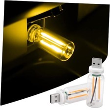 2 PCS USB Car Interior Lights, Plug-in Retro Car Atmosphere Lamps with yellow