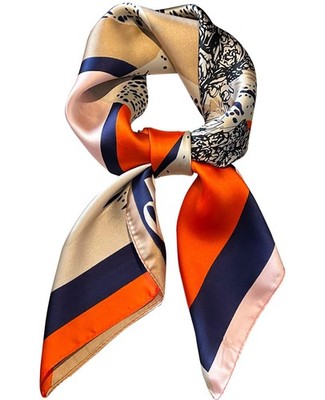 kcctoo 27.5'' Mulberry Silk Feeling Head Scarf Women's Fashion Square Neck Sat...