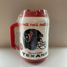 Houston Texans 2002 Inaugural Season Whirley Travel Mug Coca-Cola 44 ounces VTG