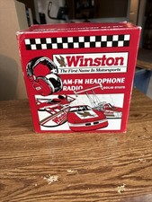 Vintage Winston Motorsports AM/FM Headphone Radio, New In Box.