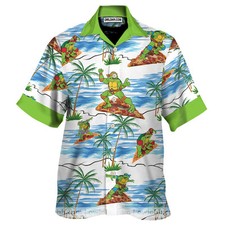 tmnt Pizza Surfing Beach Hawaiian Shirt
